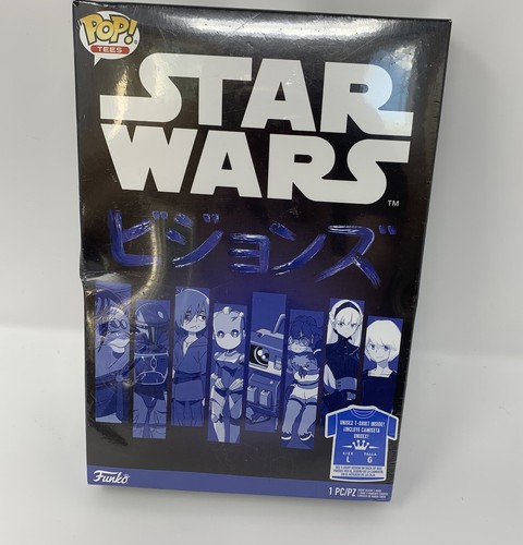 FUNKO POP Tees STAR WARS Kyoto ANIME Manga T Shirt Tee Unisex Large NEW