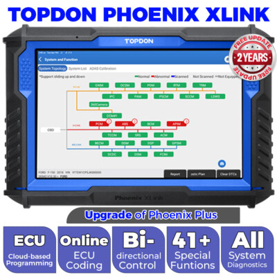 TOPDON Phoenix XLink KFZ OBD2 Diagnosegerät Scanner ECU Programmie CAN FD DOIP