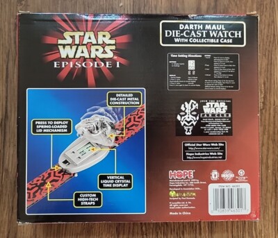 Star Wars Episode 1 Darth Maul Die Cast Watch W/ Collectible Metal