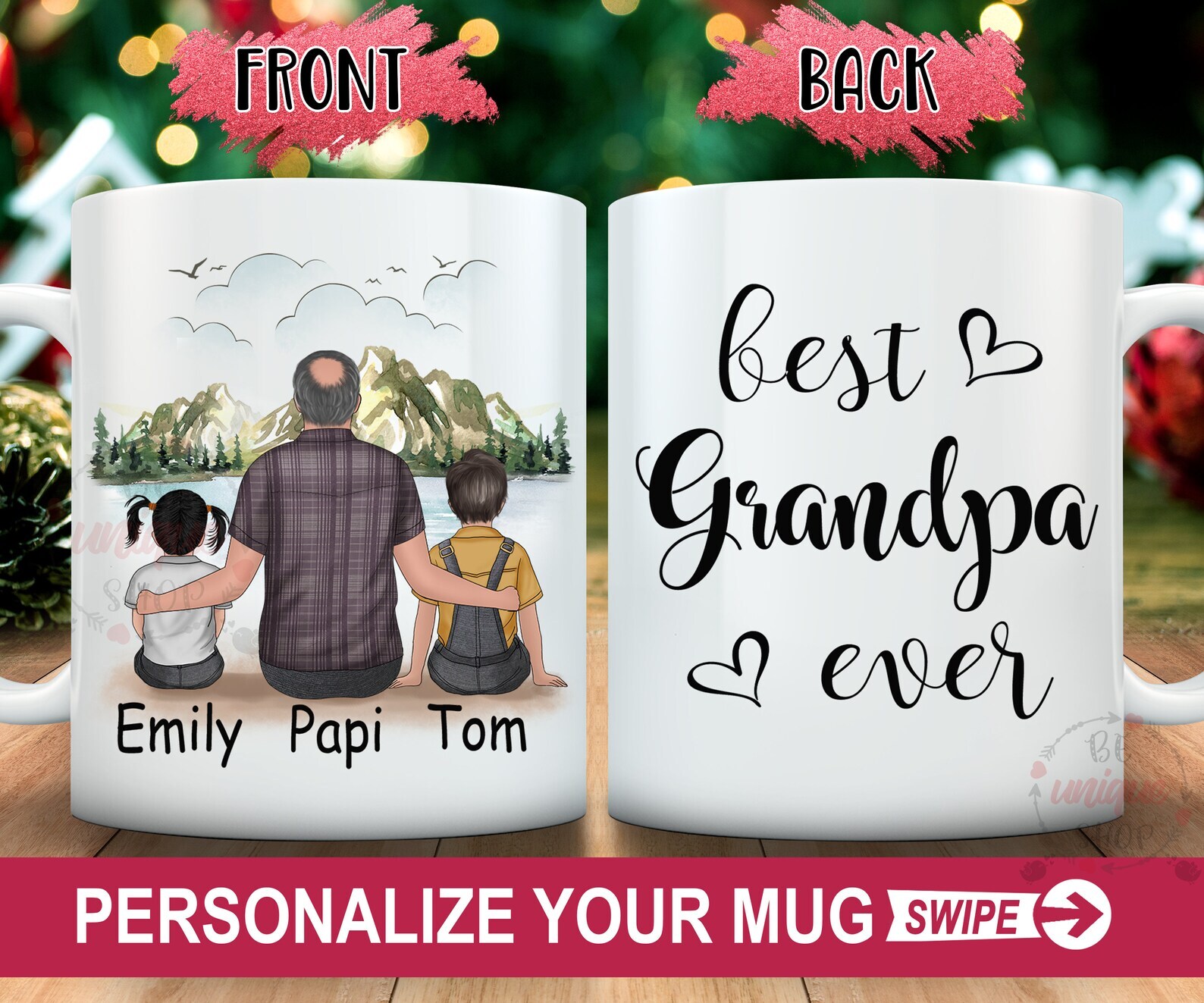 Best Grandpa Ever Mug Father's Day Gift Personalized Grandpa Mug Custom