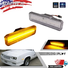 2PC Amber LED Front Side Marker Indicator Lights For 82-87 El Camino & Caballero