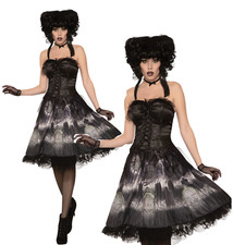 Halloween Cemetery Doll Adults HALLOWEEN Zombie Fancy Dress Costume UK 10-14