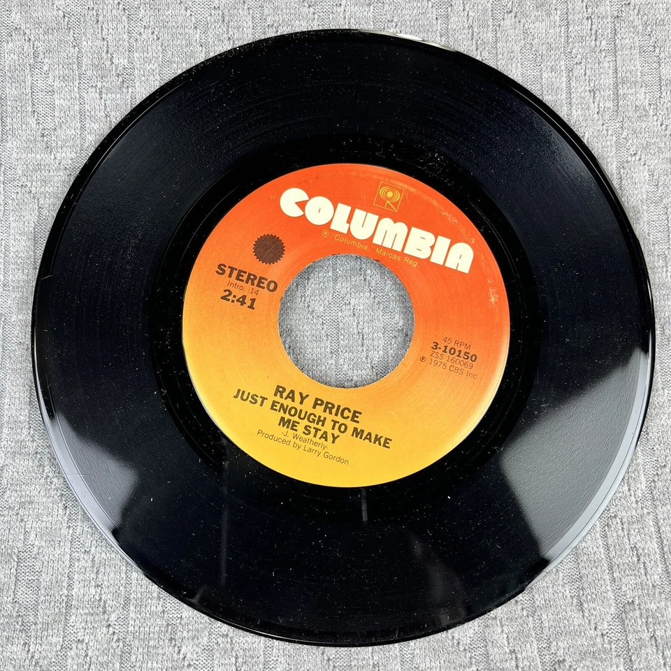 Vintage 45 RPM record Ray Price, Columbia records, country, blues rock, and roll - Image 3 of 4
