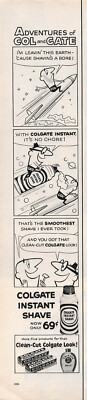 Colgate Shaving Cream Print Ad Vintage Advertisement Shaving Advertising 1957
