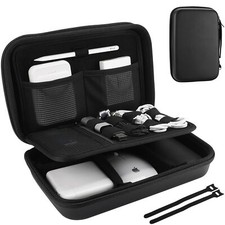 Hard Travel Electronic Organizer Case for MacBook Power Adapter Chargers Cables