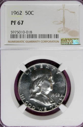 1962 - NGC PF67 FRANKLIN HALF DOLLAR!!  #B47710