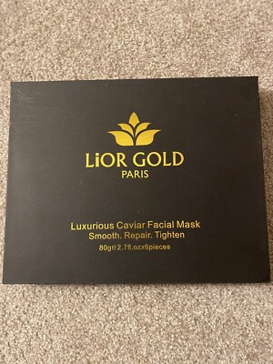 Lior Gold Paris Botanical Facial Mask Caviar 6 Pack NEW