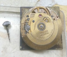 USED ENICAR AR-197 AUTOMATIC WATCH MOVEMENT BALANCE OK FOR PARTS REPAIRS