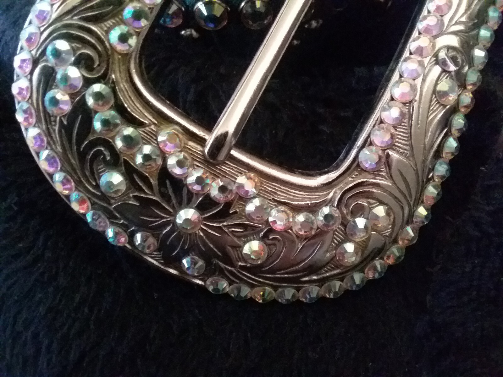 b.b Simon Belt Blue Pony Swarovski Rhinestone Bling Rockn Roll studs XL unisex image 5