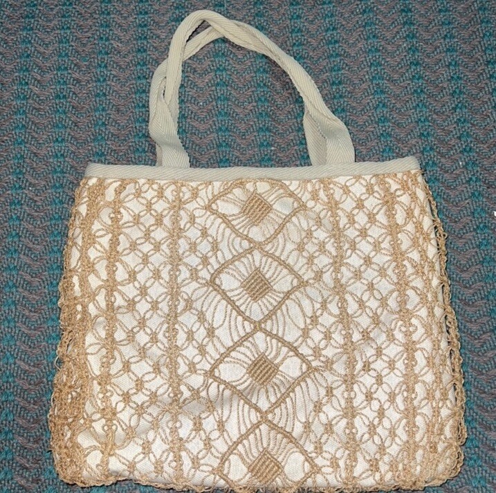 Macrame shoulder tote - image 1