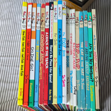 Lot of 18 Vintage Dr Seuss Hardback Books Cat In The Hat Beginner Early Prints