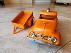 Vintage 1950's Tonka HI-Way Ford Truck and matching Trailer, Restored