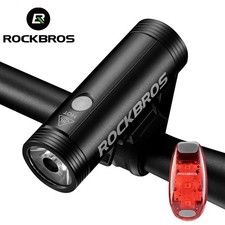 ROCKBROS Bicycle Light Front Headlight 5 Modes  Back Taillight,USB Rechargeable