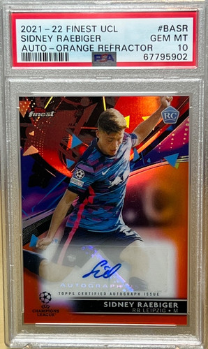Sidney Raebiger [Orange] #BA-SR 2021 Topps Finest UEFA Champions League Autographs card