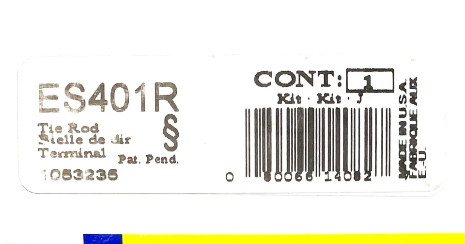 Extremo de varilla de amarre de dirección Moog ES401R para Chrysler Dodge Plymouth varios vehículos Foto 2 de 3