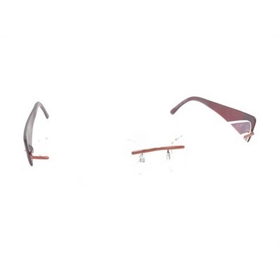 Silhouette 6650 40 6054 Titanium Red Rimless Eyeglasses Frames 53-17 135 Austria