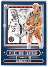2025 Donruss WNBA #2 Cameron Brink Franchise Features Press Proof Blue