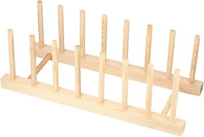 Geschirrständer aus Holz für Küchenorganisation und Ordnung in der Küche