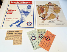 Babe Ruth World Series Program Tickets 1969 Mattoon Illinois Baseball