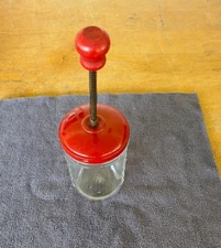 Rare Vintage Anchor Hocking 12 Ounce Glass Jar #6398 Ice Chipper Food Chopper