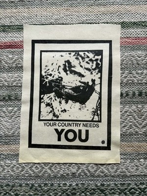 Crass - Large Back Patch- Hand Printed - A4 - Sew-On 