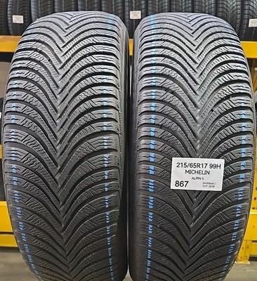 2x GEBRAUCHTREIFEN 215/65 R17 99H MICHELIN ALPIN 5 M+S WINTERREIFEN