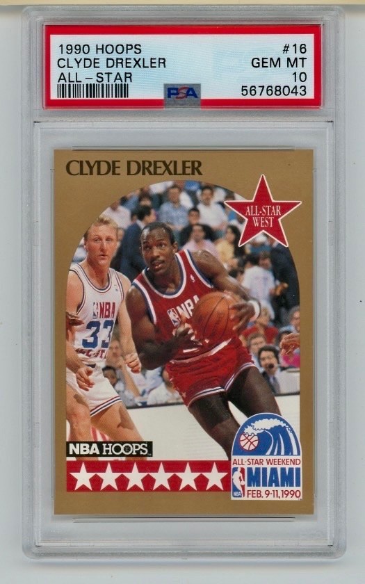1990 HOOPS #16 CLYDE DREXLER ALL-STAR PSA 10
