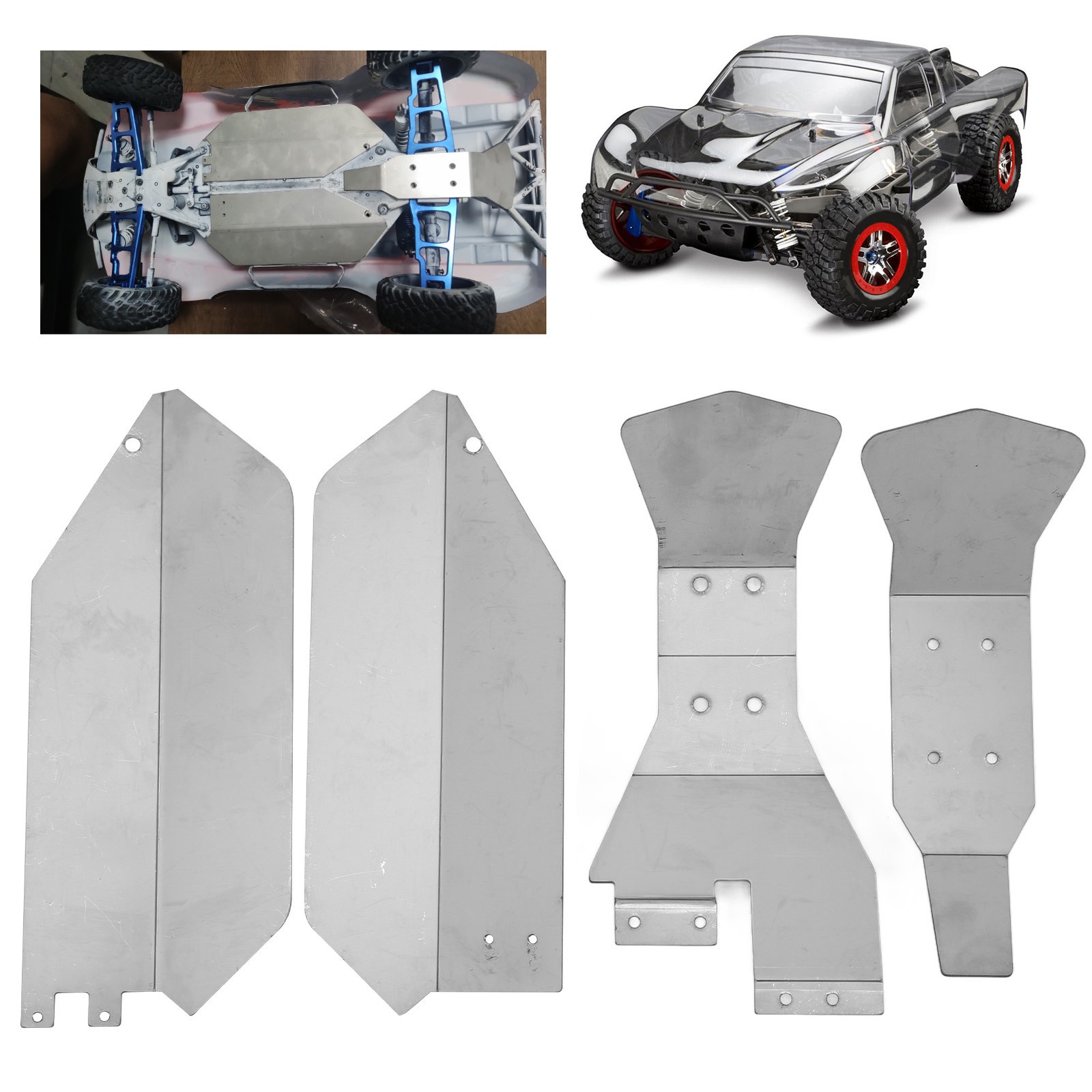 Stainless Steel Chassis Armor Effectively Protects The Remote Control Car For Tr