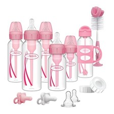 Dr. Brown's Anti-Colic Options Narrow and Sippy Straw Bottle Gift Set, 0m 