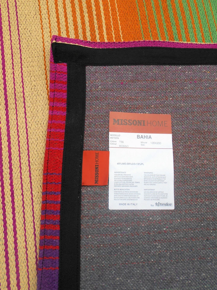 MISSONI HOME TAPPETO CORSIA STUOIA 135x200cm MISTO LANA  COTONE BAHIA T56 - Immagine 4 di 4
