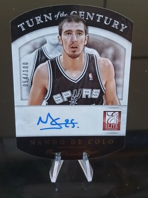 2013-14 Panini Elite Basketball NANDO DE COLO Auto TURN OF CENTURY # SPURS /100