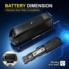 E battery 48V 15-25Ah Large Capacity lithium Electric Bicycle bike Battery US