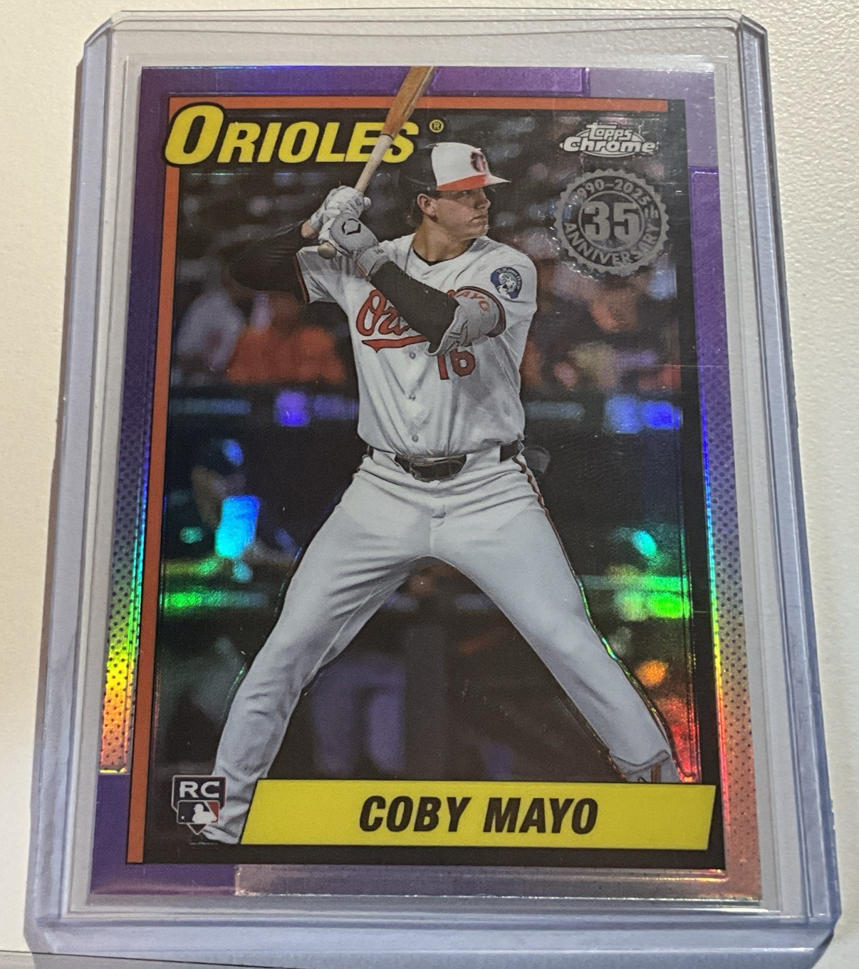 2025 Topps Chrome - 1990 Topps Baseball Coby Mayo #90CB-17 (RC)