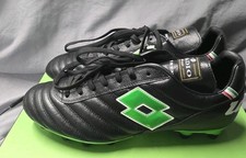 Lotto Stadio OG II FG Soccer Cleats Black Green Men SZ 8.5 New No Box Top Defect