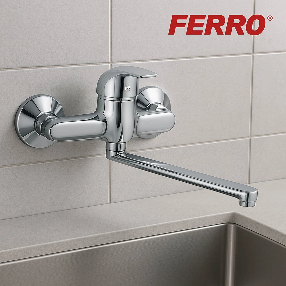 FERRO S.A. Rubinetto cucina montaggio a parete cucina rubinetto scarico girevole miscelatore