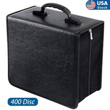 400 Disc CD DVD Storage Case Organizer Album Media Video Bag Wallet Black