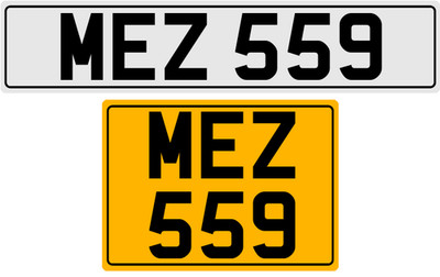 MEZ 559 M 3x3 DATELESS PRIVATE NUMBER PLATE MAT MATT MARK MICK MIK MIC MEL MAX