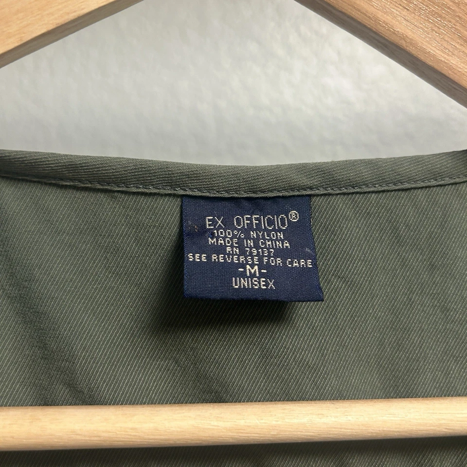 Vintage Ex Officio Mesh Vest Unisex Size Medium Green/ Tan Fishing Pockets Vest - Image 3 of 4