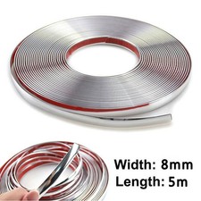 5m Car Chrome Styling Decoration Moulding Trim Strip Tape Protector Cover 8mm 5m Car Chrome Styling Decoration Moulding Trim Strip Tape Protector Cover 8mm