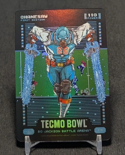 De'von Achane CHANESAW Ice Battlefoil 2026 Bo Jackson Battle Arena TECMO BOWL