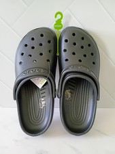 Crocs Classic Clogs, Mens 7, Women's 9, Slip-On Water Shoes, Black, NEW W/ TAGS