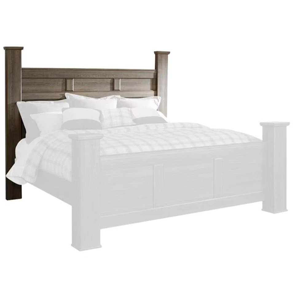 Signature Design by Ashley Juararo California King Poster Headboard Dark Brown - Image 2 of 3