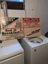 Large Plastic Advertising Board-Maggie's Movies, Burley Trucking- Amherst VA