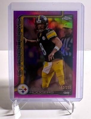 2025 Topps Chrome - Aaron Rodgers #255 Pink Refractor /250