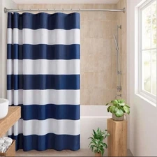 Urban Habitat Shower Curtains 70in x 72in Plus 12 Hook Set - Blue