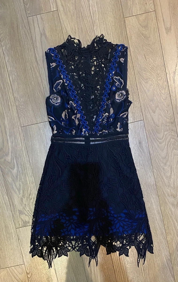 akna black mini dress self-portrait - Black Lace Ruffle Maxi Dress main image 1