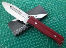 TWOSUN FOLDING KNIFE TC4 TITANIUM MICARTA HANDLE D2 EDGE TS434-D2-Ti-SW