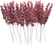 20 PCS Artificial Eucalyptus Stems Faux Eucalyptus Leaves Branches 18.5" Tall Re