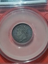 1821 BBITANNIAR SILVER SIXPENCE ERROR Fine, Very Rare slab mounted London Coins.