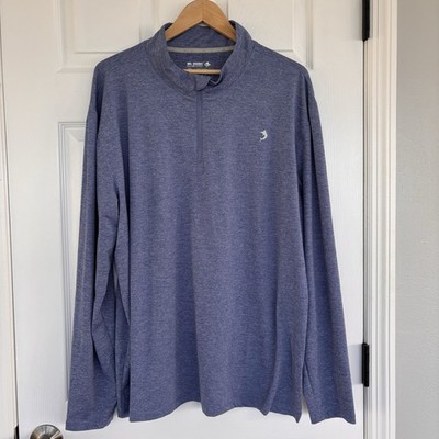 Reel Legends Long Sleeve Shirt Size XL Blue 1/4 Zip Fishing Pullover Performance